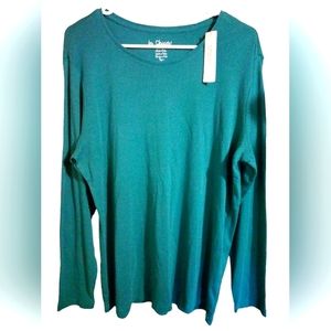 Chico's long sleeve cotton tee!  NWT.  Size 3.